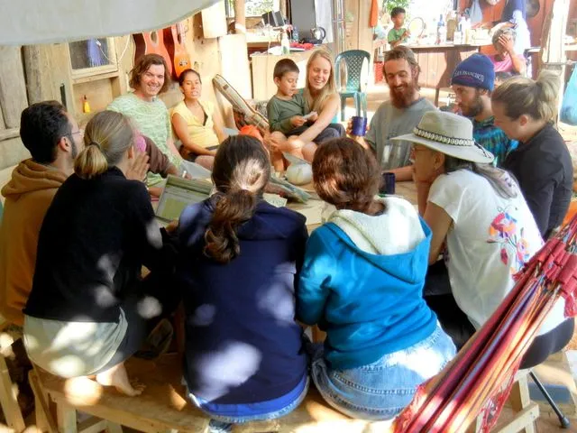 Land stewards and designers in a participatory listening session